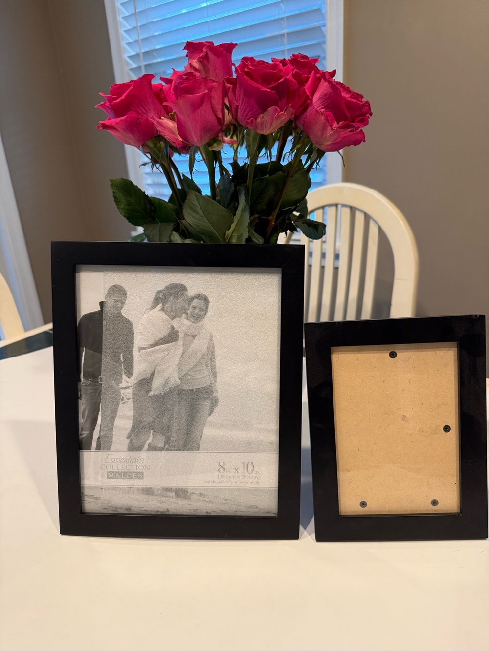 SET OF TWO BLACK PICTURE FRAMES ONE 8x10- ONE 5x7